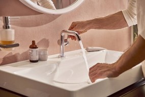 Hansgrohe Tecturis S, páková umývadlová batéria 110 Fine CoolStart EcoSmart+ s odtokovou súpravou, chrómová, HAN-73323000