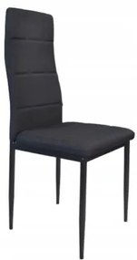 Sammer Látková prešívaná stolička do kuchyne v čiernej farbe kw01 cierna