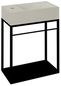 Čierny kovový závesný podstavec bez umývadla 39,5x45 cm Crest – Sapho