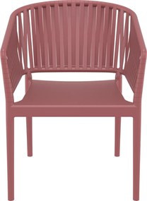 PORTOFINO záhradná stolička s podrúčkami marsala