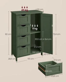 Kúpeľňová skrinka LHC041C01 zelená