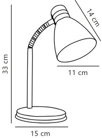 Nordlux - Stolná lampa CYCLONE 1xE14/15W/230V biela