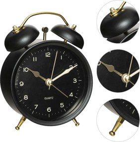 Stolné hodiny Retro, čierna