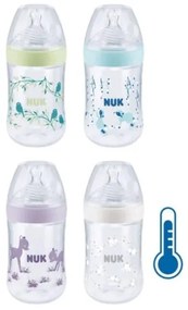 NUK Dojčenská fľaša NUK Nature Sense s kontrolou teploty 260 ml fialová