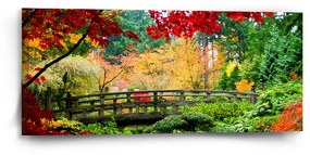 Sablio Obraz Most v parku - 110x50 cm