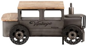 furniture-nabytek.cz - Masívny konferenčný stolík Car II z mangového dreva a kovu, lakovaný, šedý – 102×65×48 cm