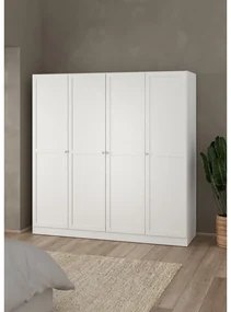 Biela šatníková skriňa 195,5x200 cm Billund – Tvilum