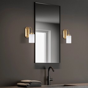 Nástěnná lampa Hemikilo mléčné sklo/zlatá