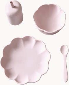 Detská silikónová jedálenská súprava Little Poppy, 4 ks