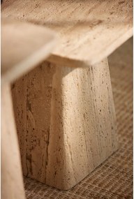 Odkladací stolík s doskou z kameňa 45x45 cm Kepami – Light &amp; Living