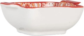 Hranatá miska s červeným vzorom Mibbo - 11 * 8 * 4 cm / 75 ml