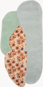 Ručne viazaný vlnený koberec's reliéfnou štruktúrou Flora