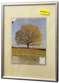 28x35 | Strieborný Rychlóram úzky hliník PLEXI číre [BN]