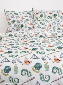 Predĺžené obliečky mikroplyš Harry Potter - Slizolin