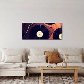 Obraz gramofónových dosiek (120x50 cm)