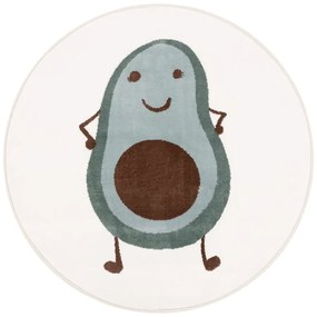 Detský koberec v mentolovej farbe/slonovinový ø120 cm Avocado Mint – FD