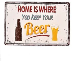 Ceduľa 3D - Home Is Where You Keep Your Beer