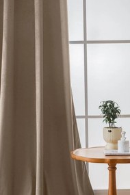 Béžový zatemňovací záves VELVET 140x270 cm Zavesenie: Riasiaca páska