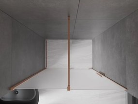 Mexen Velar, posuvné sprchové dvere do otvoru 160 cm, 8mm sklo námraza, medená matná, 871-160-000-31-65