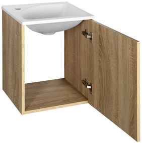 Aqualine Aqualine, ZOJA/KERAMIA FRESH umývadlová skrinka 40x50x32cm, dub platin, 51048DP