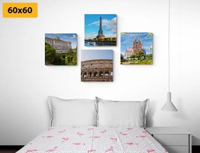 Set obrazov krásy veľkolepých miest - 4x 60x60