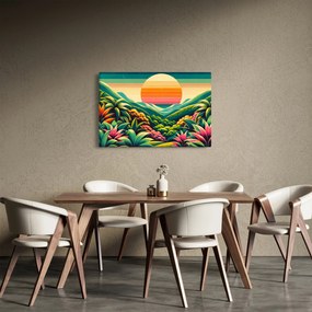 Obraz - Pestrofarebný západ slnka (90x60 cm)