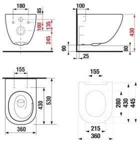 JIKA H8667180000001 - Závesné WC MIO + WC sedátko SoftClose MIO