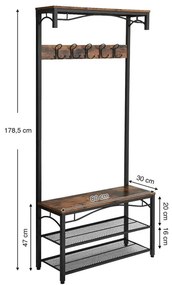 Vešiakový stojan s botníkom HSR45BX