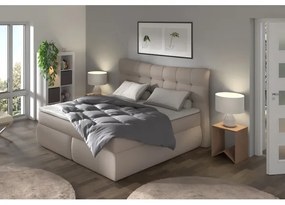 Boxspringová posteľ SOFIA 180x200 cm s matracmi a topperom béžová
