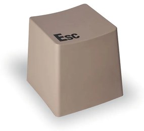Plastový taburet BUTTON, hnedá