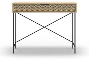 Konzolový stolík v dekore duba v prírodnej farbe 35.5x110 cm Ecrin – Marckeric