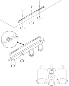 Bodové svietidlo ANGIE 4xGU10/35W/230V čierna