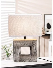 Moderná sivá nočná lampa SQUARE