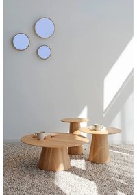 Okrúhly odkladací stolík z dubového dreva ø 55 cm Mushroom – Gazzda