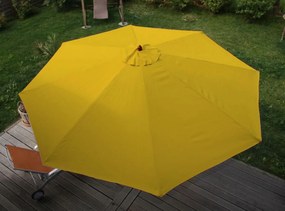 Slnečník Florida Ø 3,5m - polyester/drevo 7kg - žltá