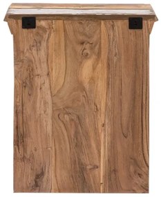 furniture-nabytek.cz - Masívna kúpeľňová nástenná skrinka Perth z recyklovaného dreva, lakovaná, biela / farebná