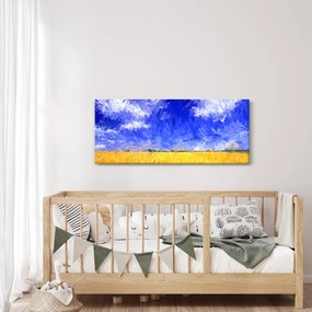 Obraz - Olejomaľba, Zlaté pole (120x50 cm)