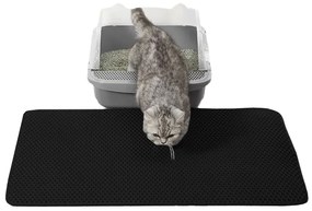 Podložka pred mačaciu toaletu 60x45 cm, čierna