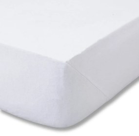 Biela napínacia flanelová plachta 90x190 cm Brushed – Catherine Lansfield