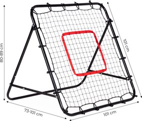 Futbalový rebounder (trenažér) 100x100 cm MOVEPRO – sieť na nácvik prihrávok