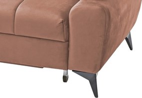 Rohová sedacia súprava Paris, lososová látka, ľavý roh