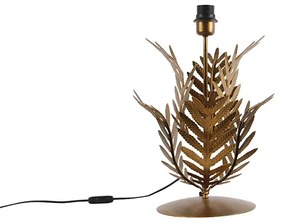 Vintage zlatá stolová lampa bez tienidla - Botanica