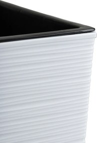 Plastový květináč Porto Riflo 75x39,6x39,6 cm bílý