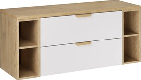 Comad Kúpeľňová skrinka pod doskové umývadlo set Aster White 120 biela/dub cremona
