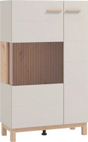 XXXLutz VYSOKÁ KOMODA, kašmírová, dub artisan, 77/127,5/35 cm Hom`in - Komody - 000834014206