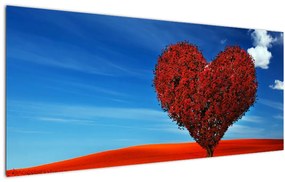 Obraz - Srdce zo stromu (120x50 cm)