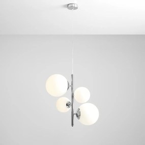 BLOOM | Elegantná závesná lampa so štyrmi tienidlami Farba: Chróm