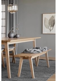 Drevená jedálenská lavica v dubovom dekore Rowico Melfort, 144 x 38 cm
