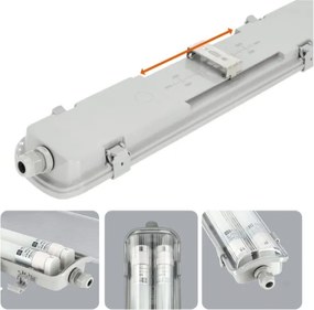LED technické žiarivkové svietidlo T8 2xG13/18W/230V 6500K IP65 127 cm