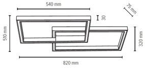 Spot-Light 91402274 - stmievateľné LED svietidlo RAMME LED/48W/230V + diaľkový ovládač, matný dub